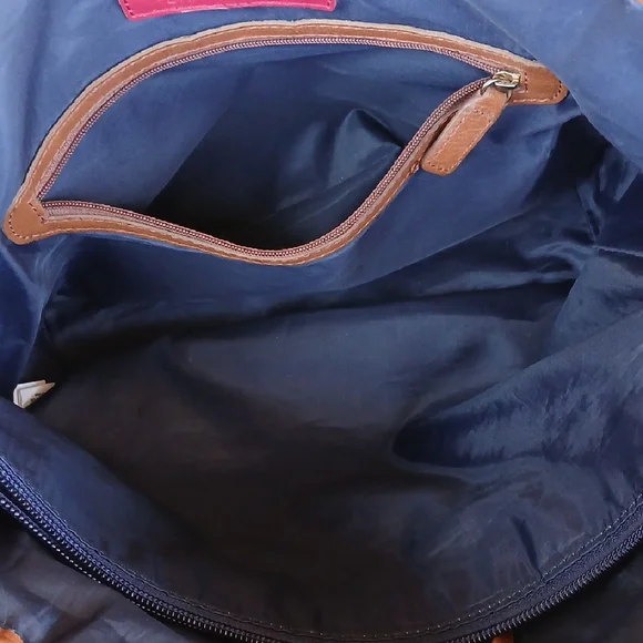 Tommy Hilfiger Blue and Brown Tote Bag - Picture 8 of 16